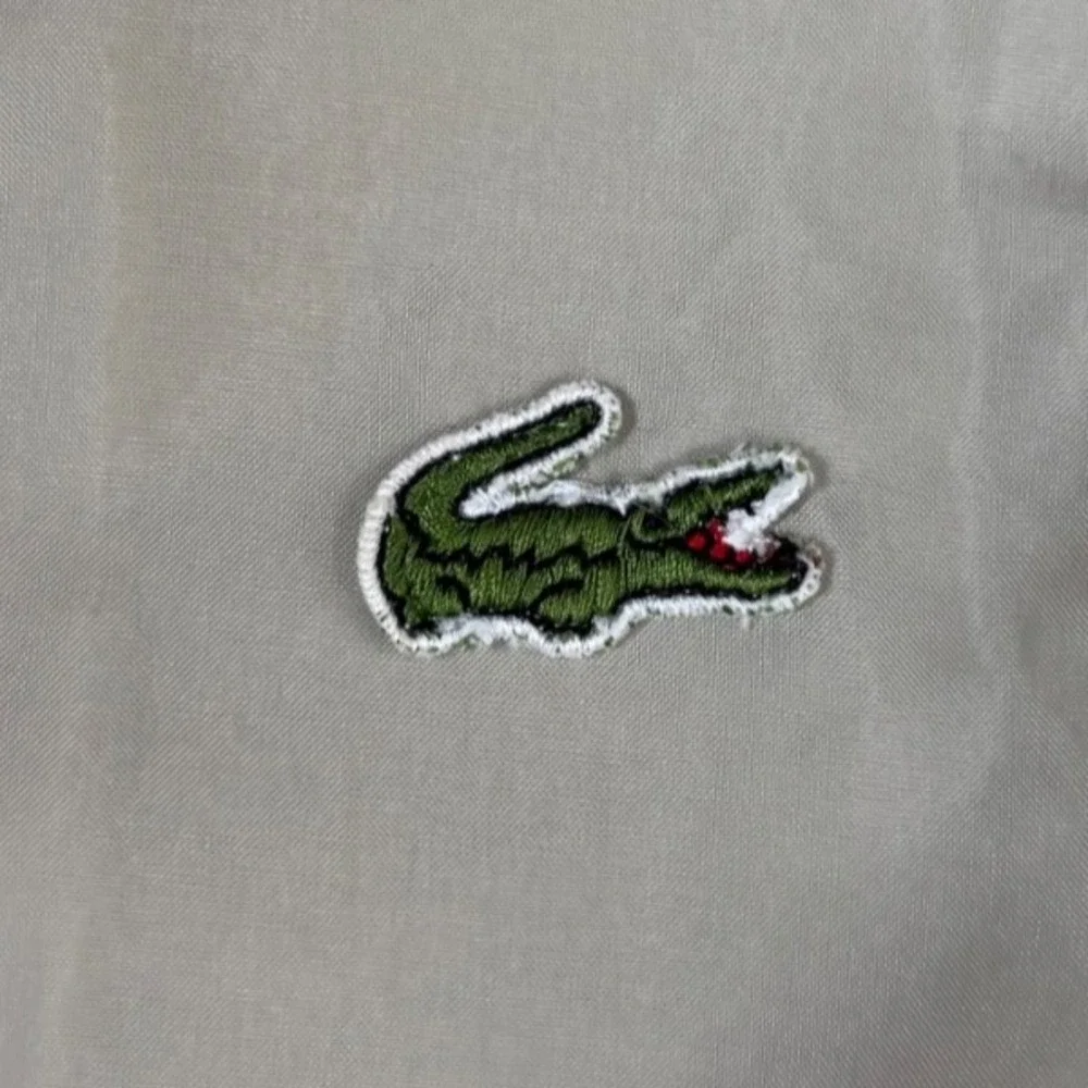 Vintage 1970's IZOD Lacoste Windbreaker Jacket Mens‎ Medium Beige Full Zip